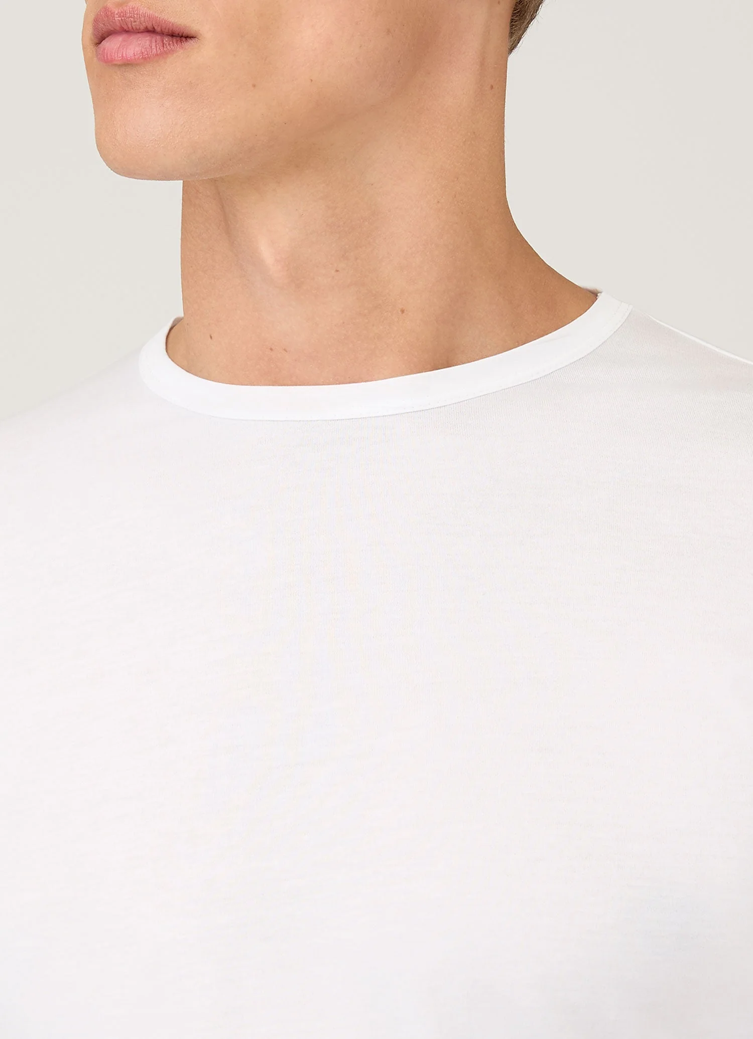 Men's Classic Long Sleeve T-shirt in White - Image 6