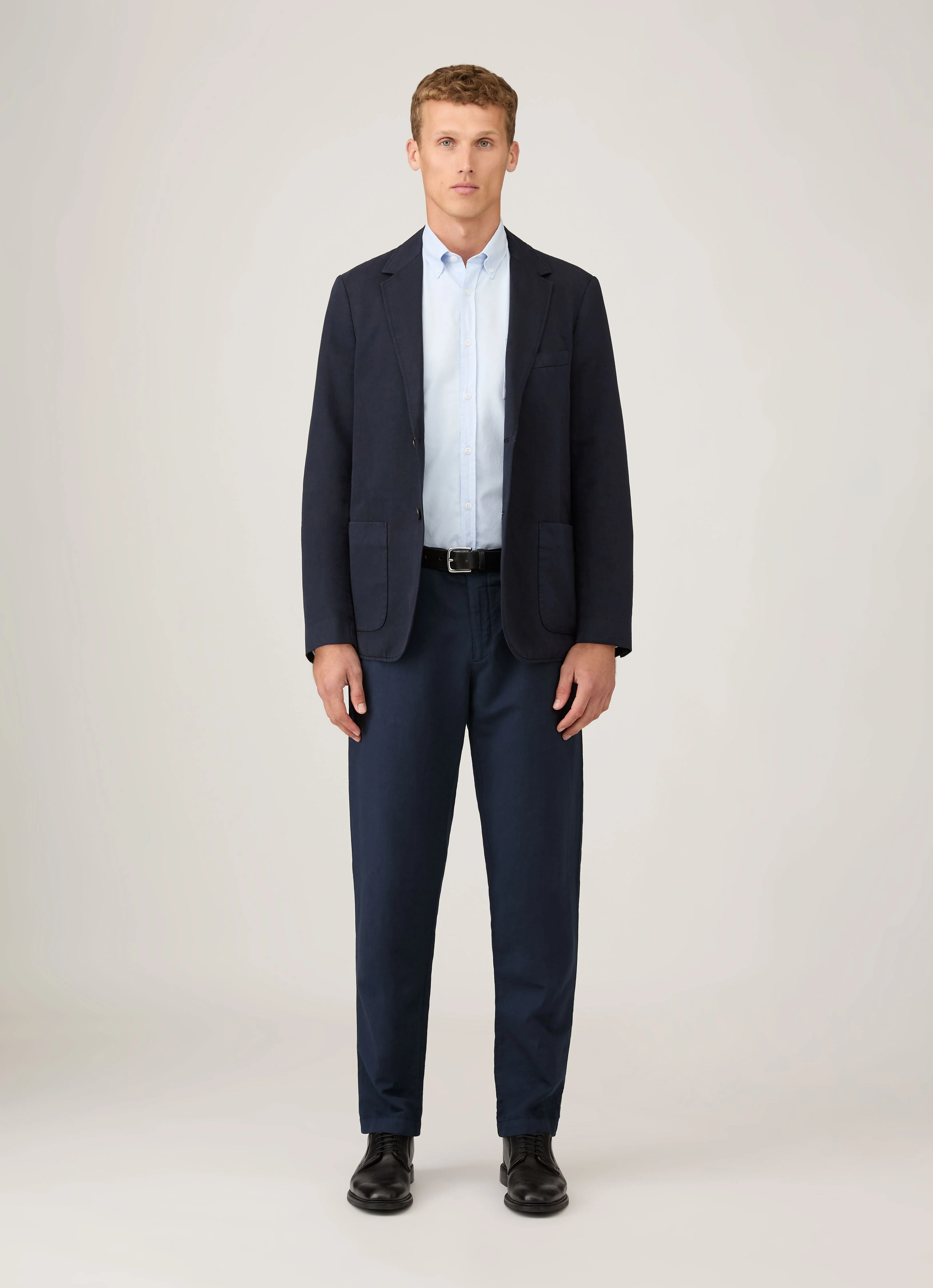 Men's Button Down Oxford Shirt in Light Blue - Image 3