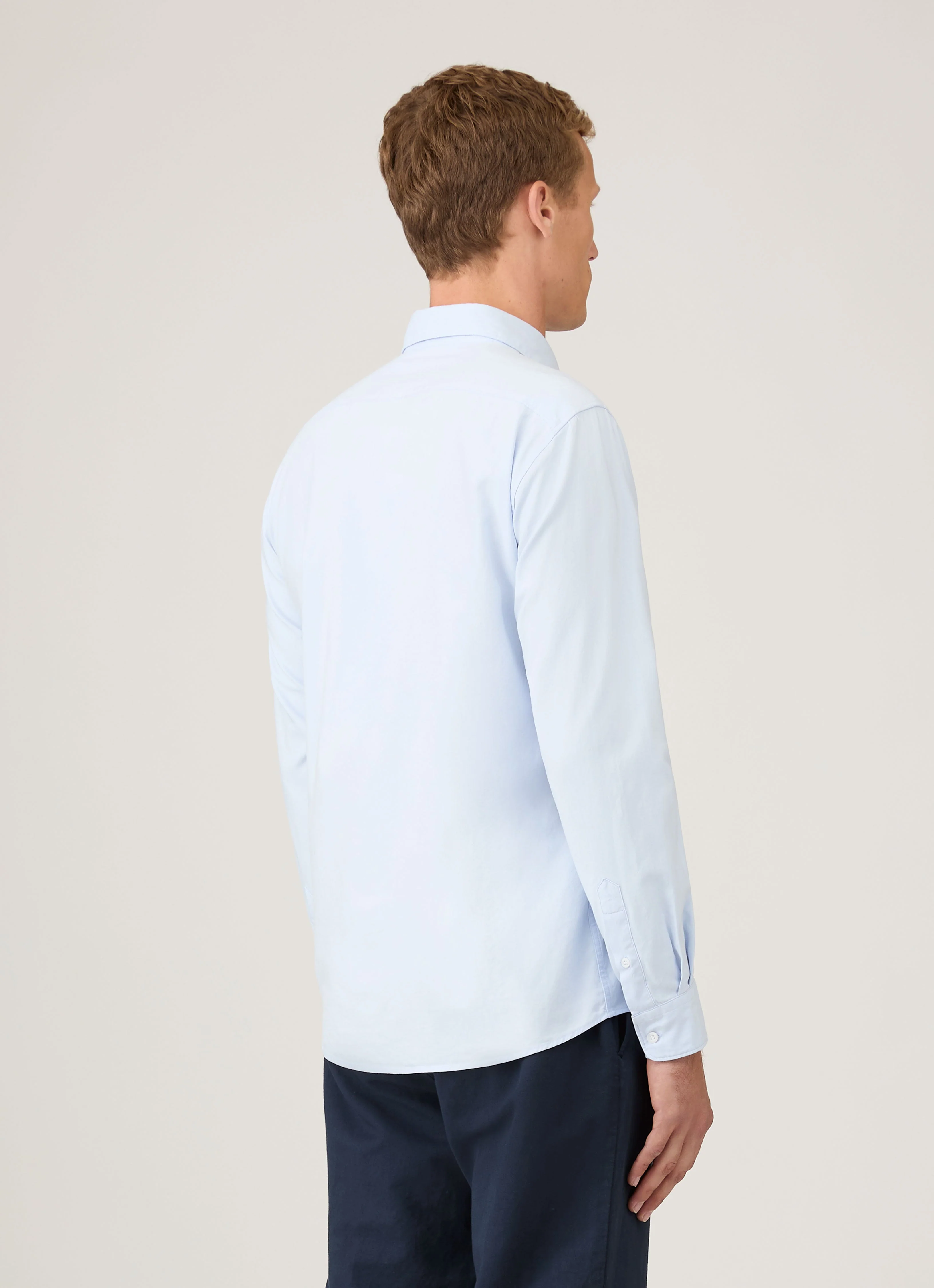Men's Button Down Oxford Shirt in Light Blue - Image 5