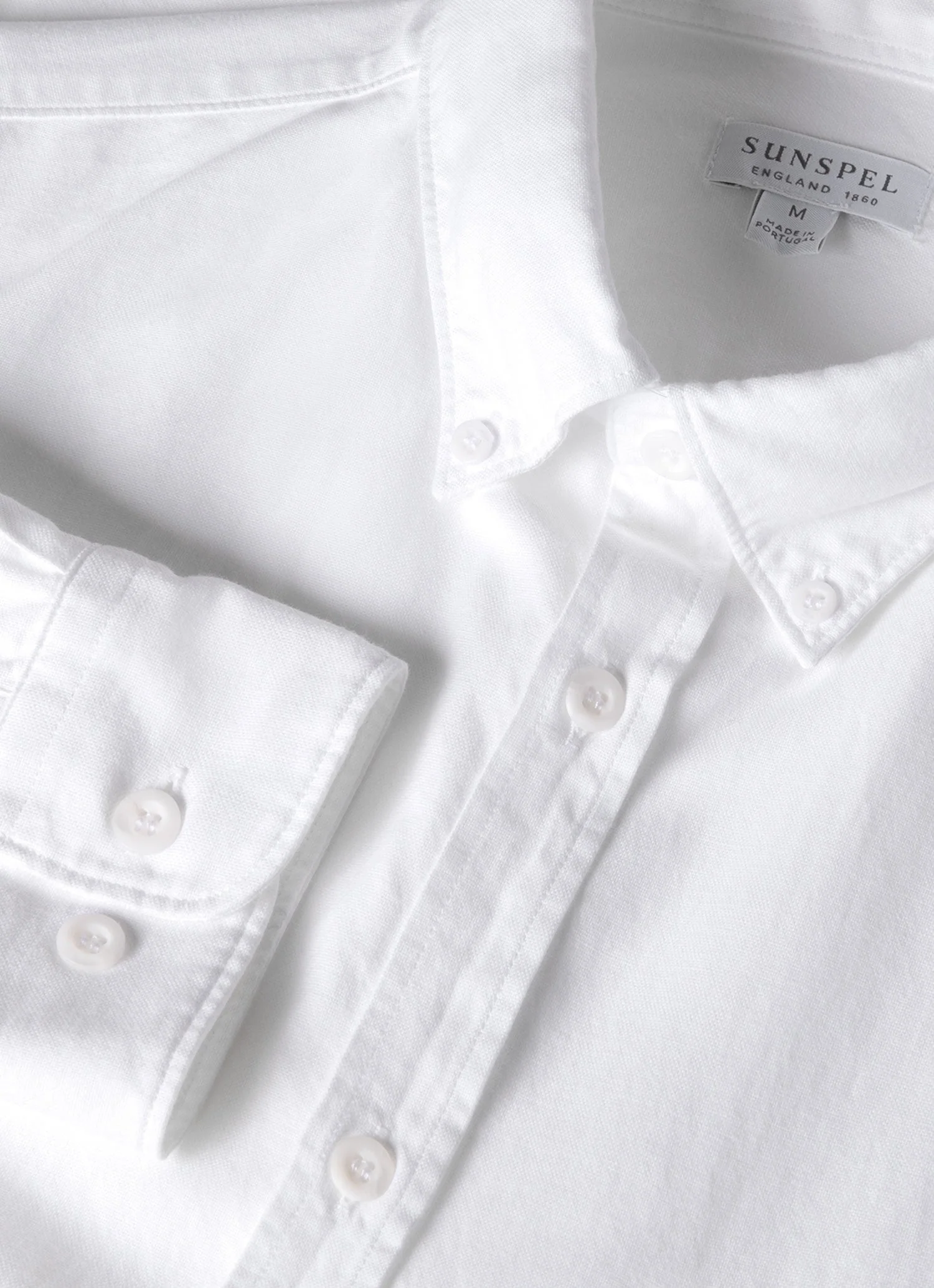Men's Button Down Oxford Shirt in White - Image 4