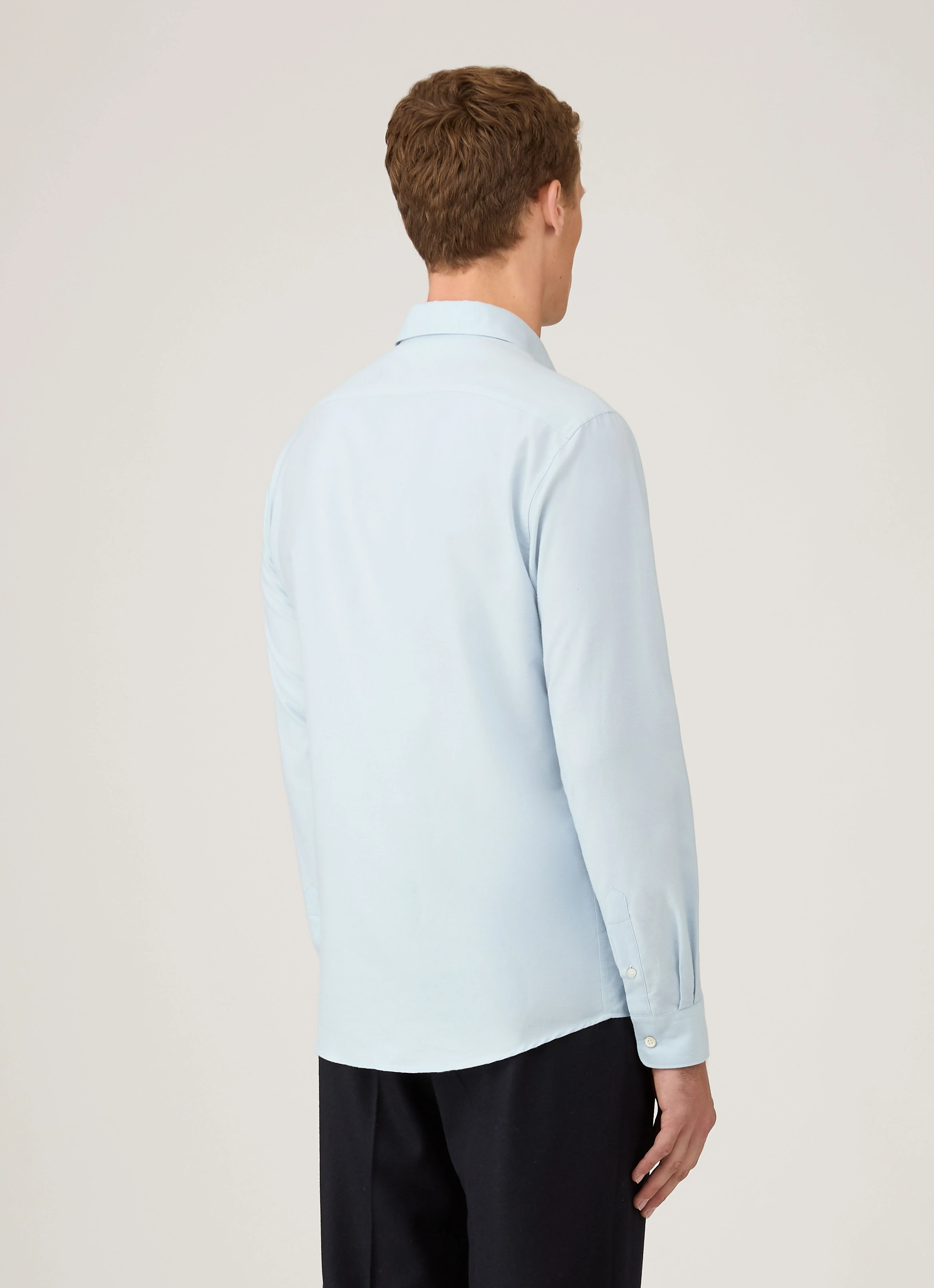 Men's Cotton Cashmere Shirt in Light Blue - Image 5