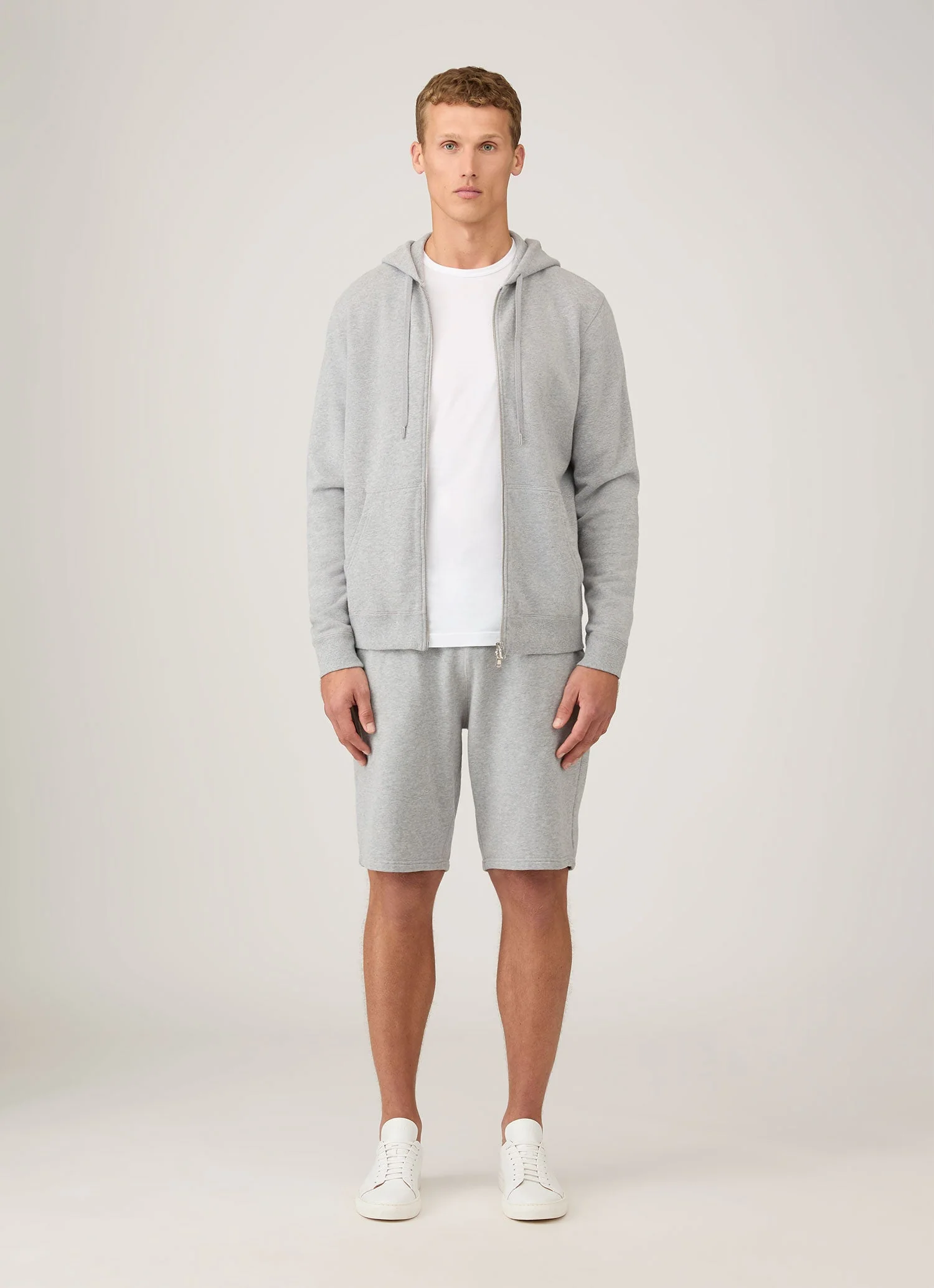 Men's Loopback Shorts in Grey Melange - Image 3