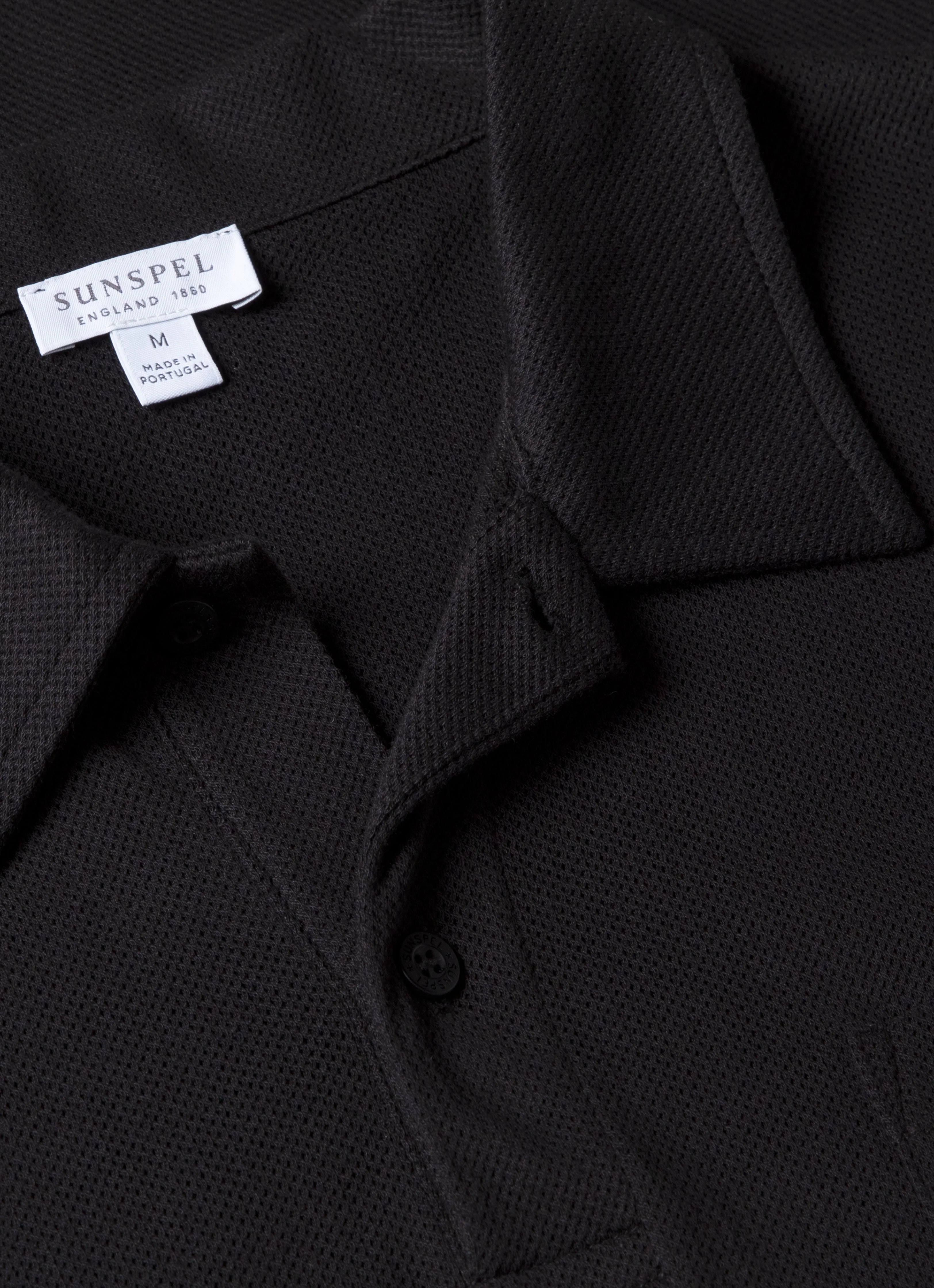 Men's Riviera Polo Shirt in Black - Image 4