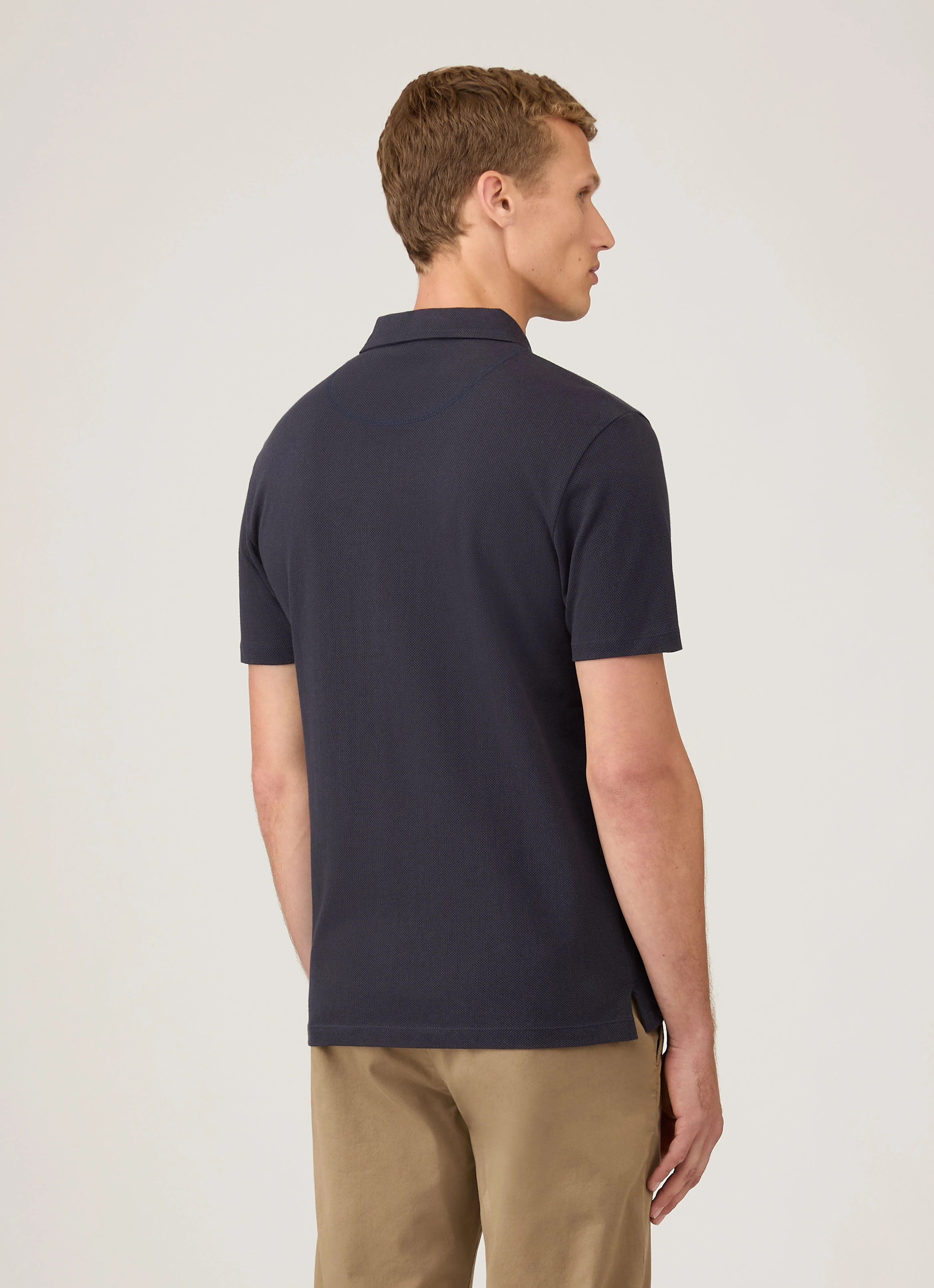 Men's Riviera Polo Shirt in Navy - Image 5