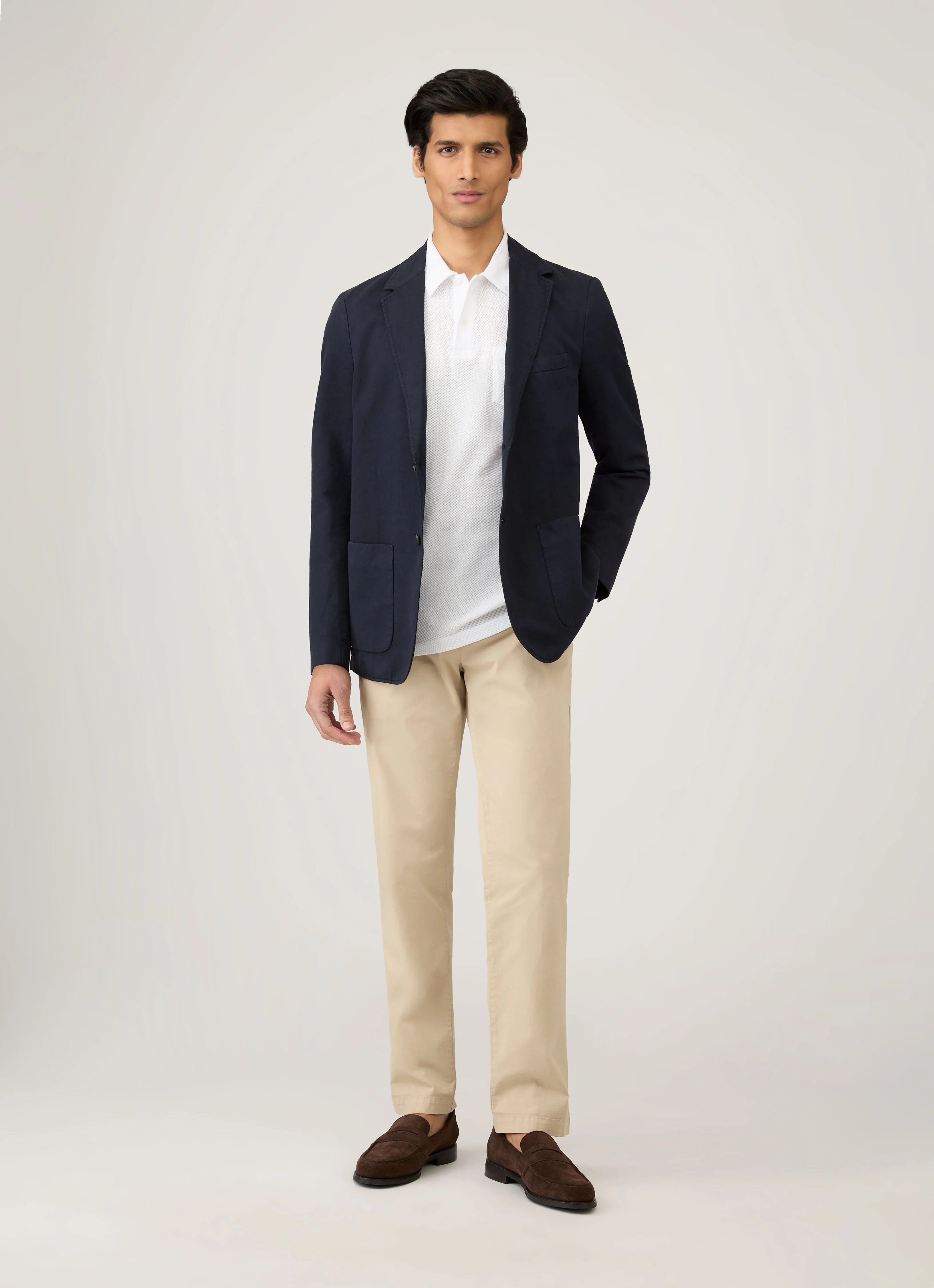 Men's Riviera Polo Shirt in White - Image 3