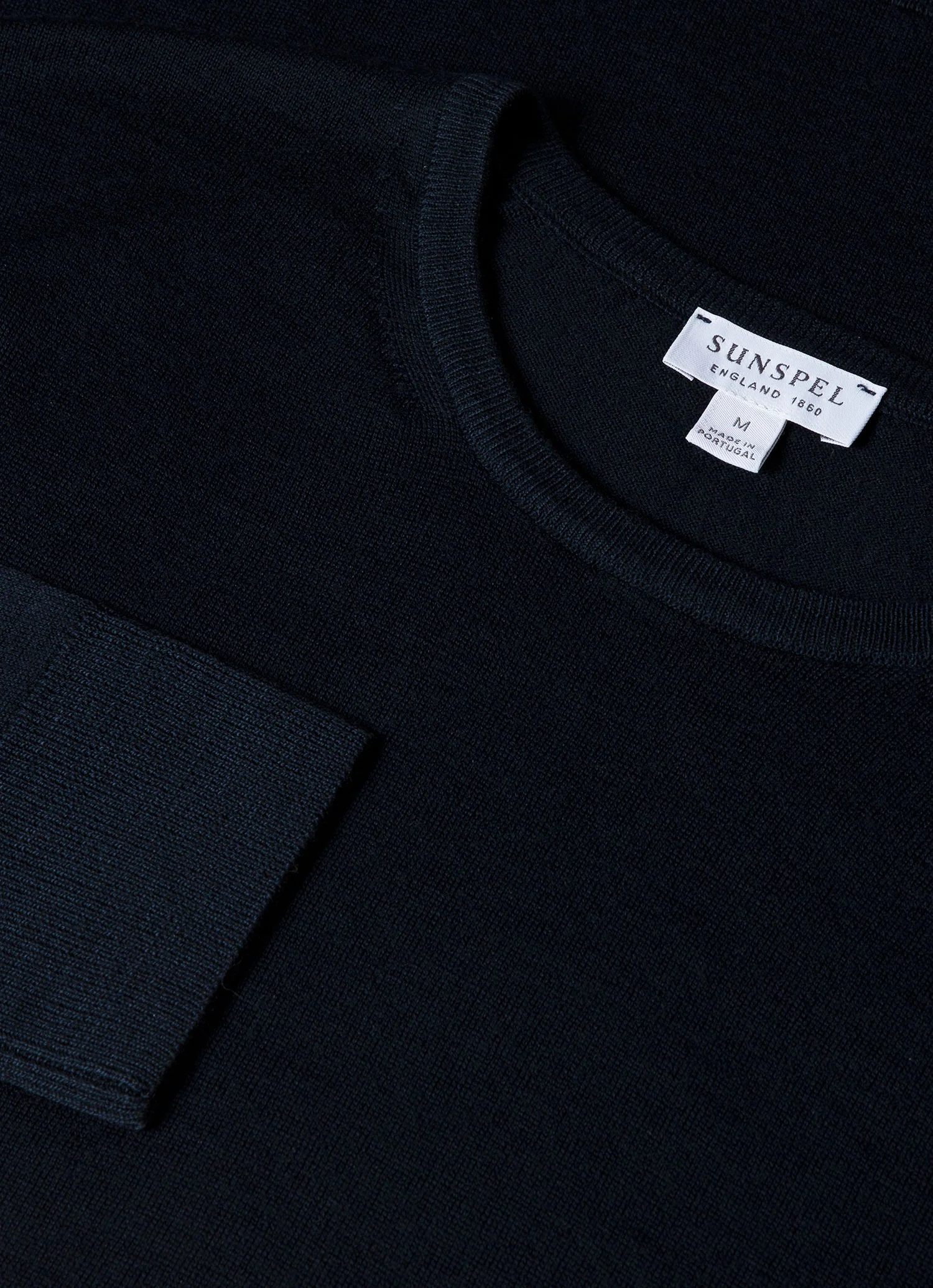 Men's Extra-Fine Merino Crew Neck in Light Navy - Image 4