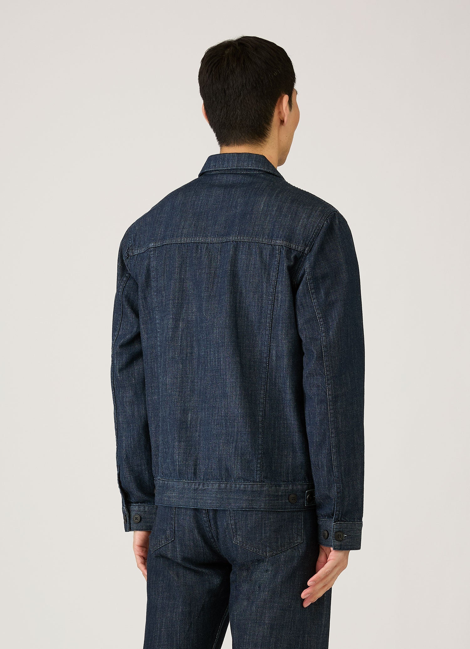 Men's Japanese Denim Jacket in Rinse Wash Denim - Image 5