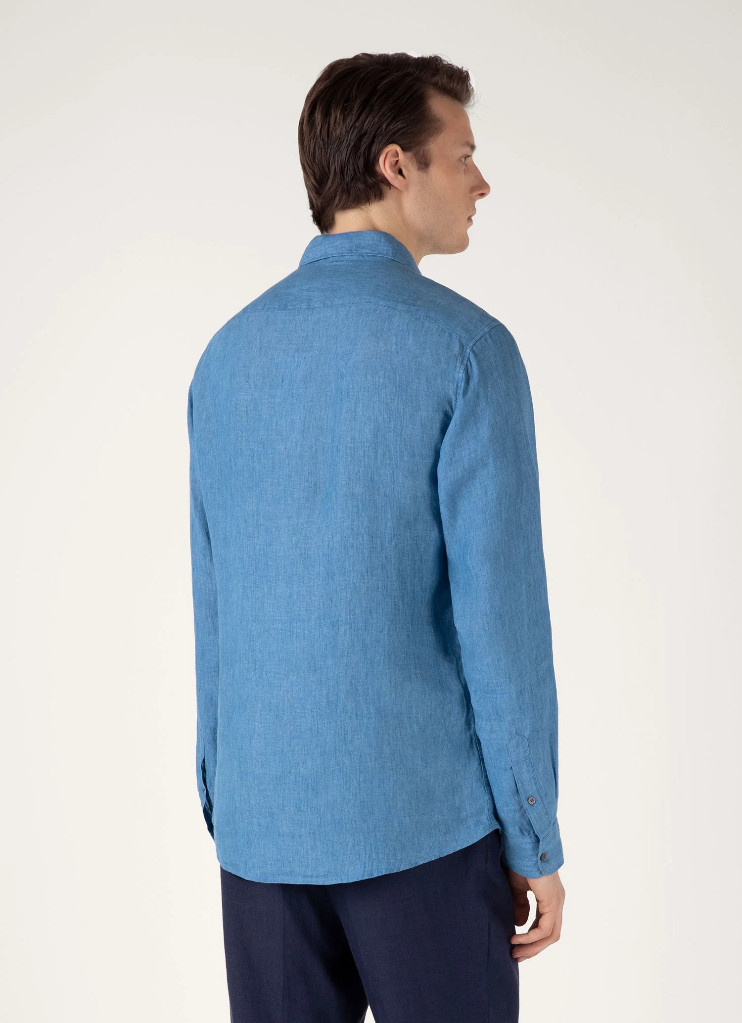 Men's Linen Shirt in Cool Blue - Image 5