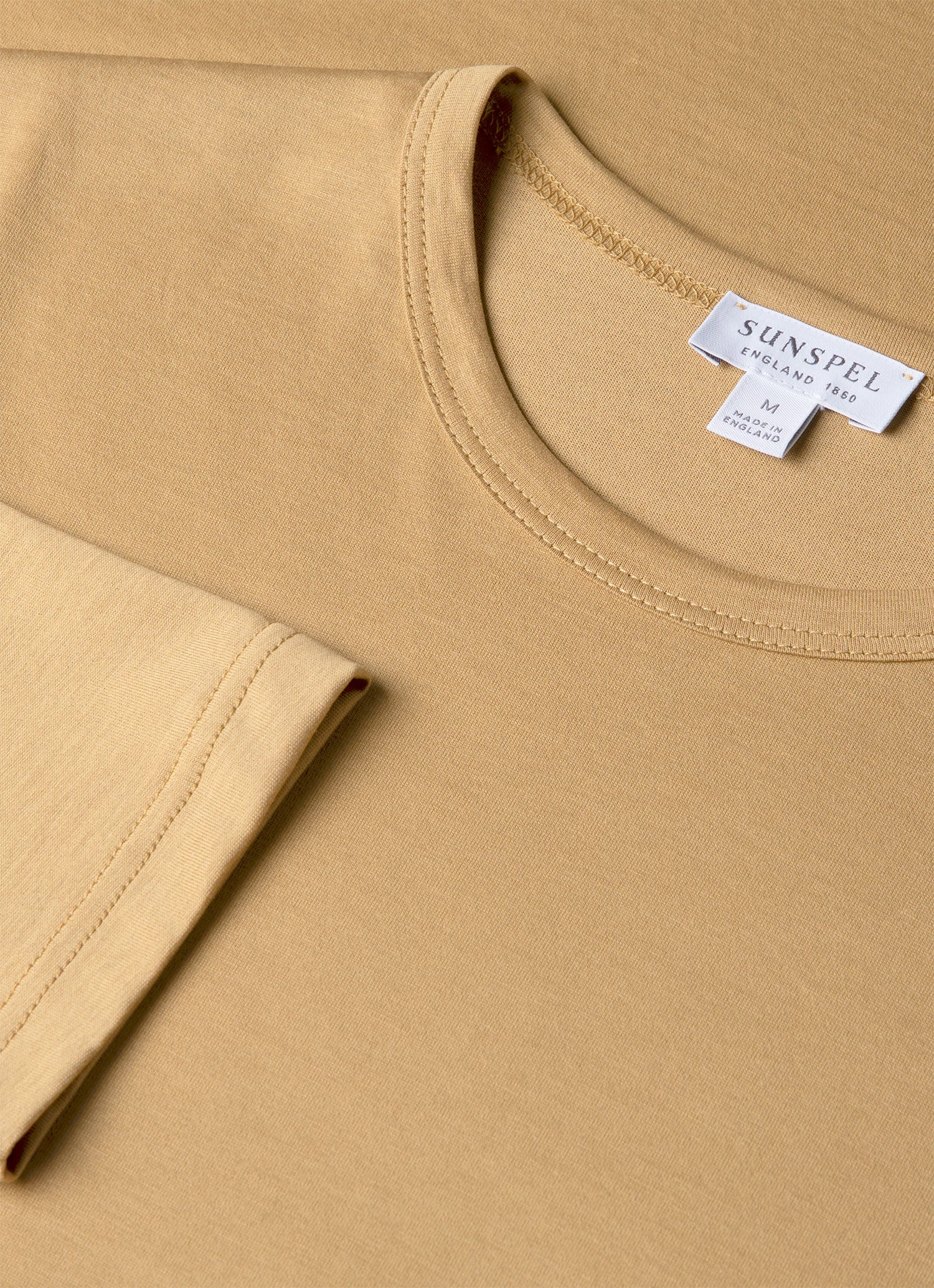 Men's Long Sleeve Classic T-shirt in Tan - Image 4