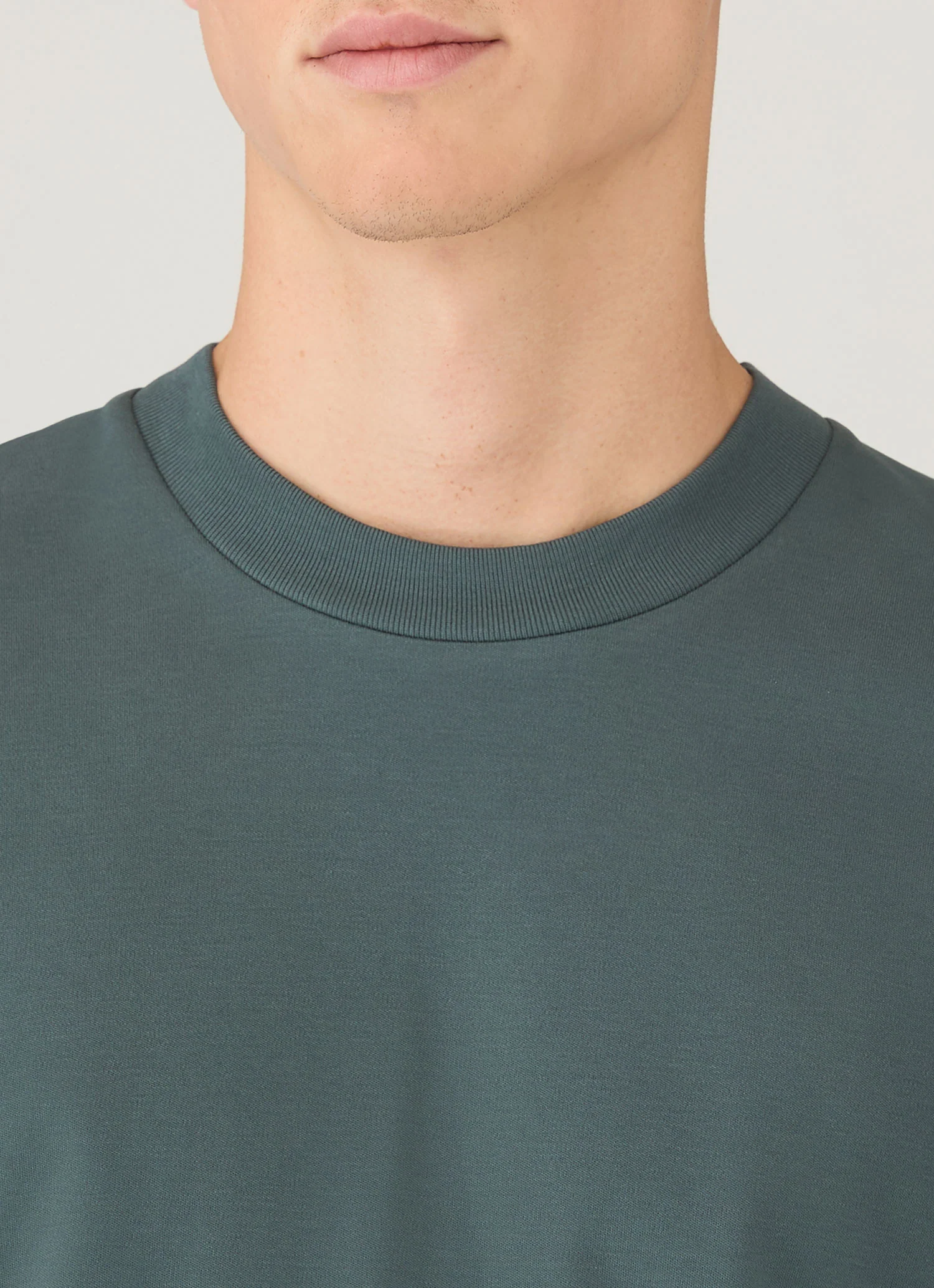 Men's Long Sleeve Heavyweight T-shirt in Dark Petrol - Image 6
