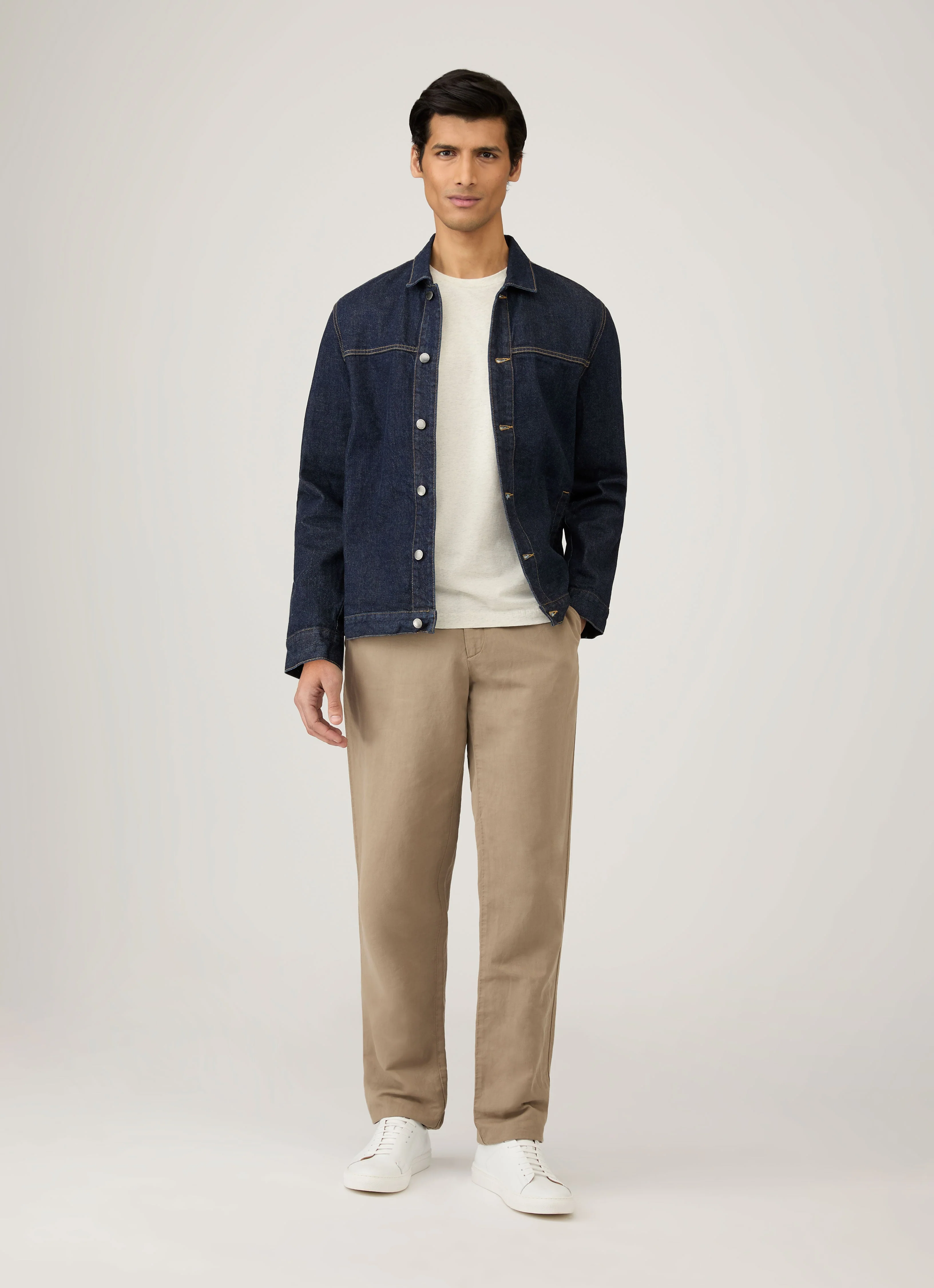 Men's Riviera T-shirt in Archive White Melange - Image 3