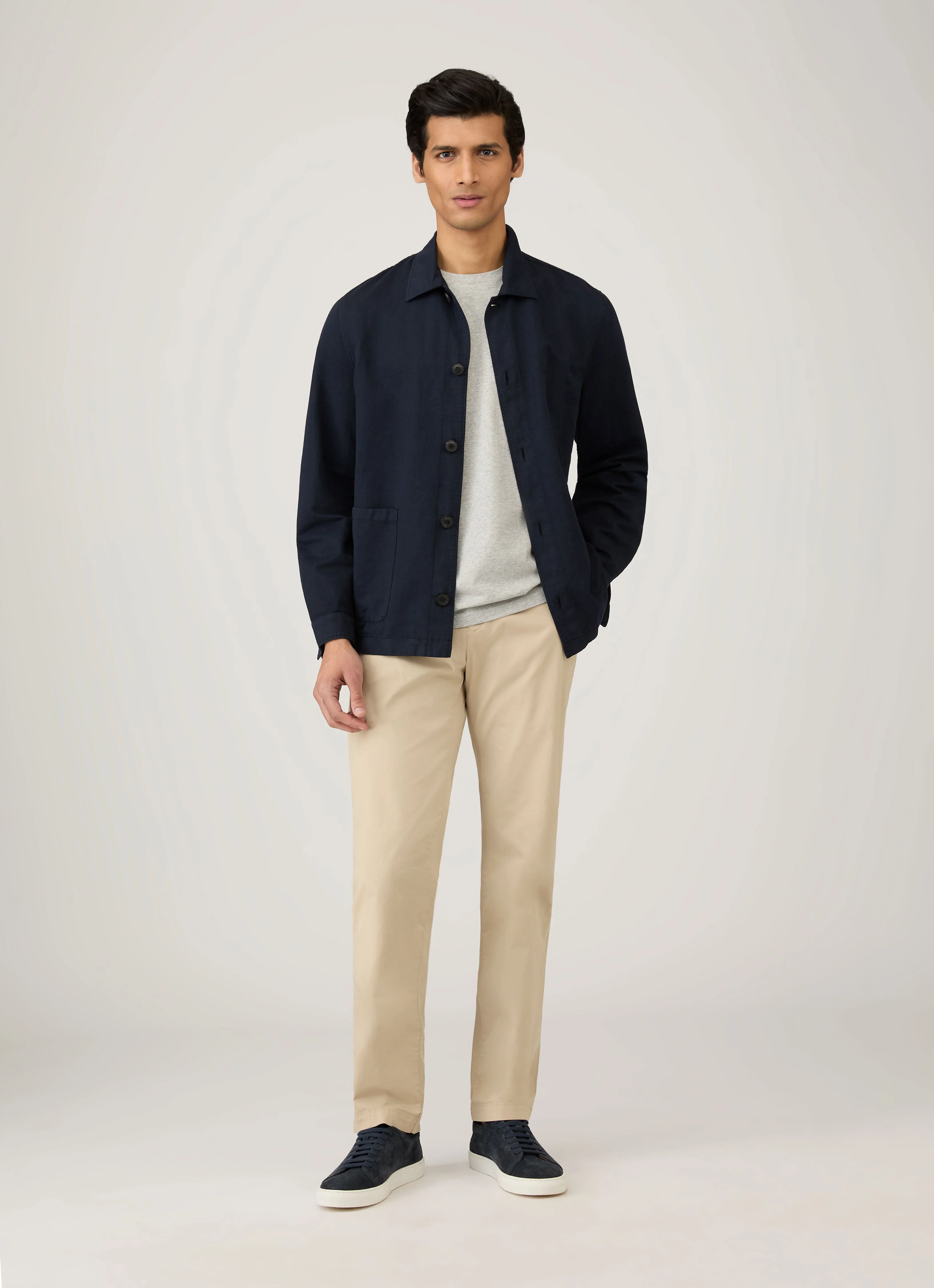 Men's Riviera T-shirt in Grey Melange - Image 3