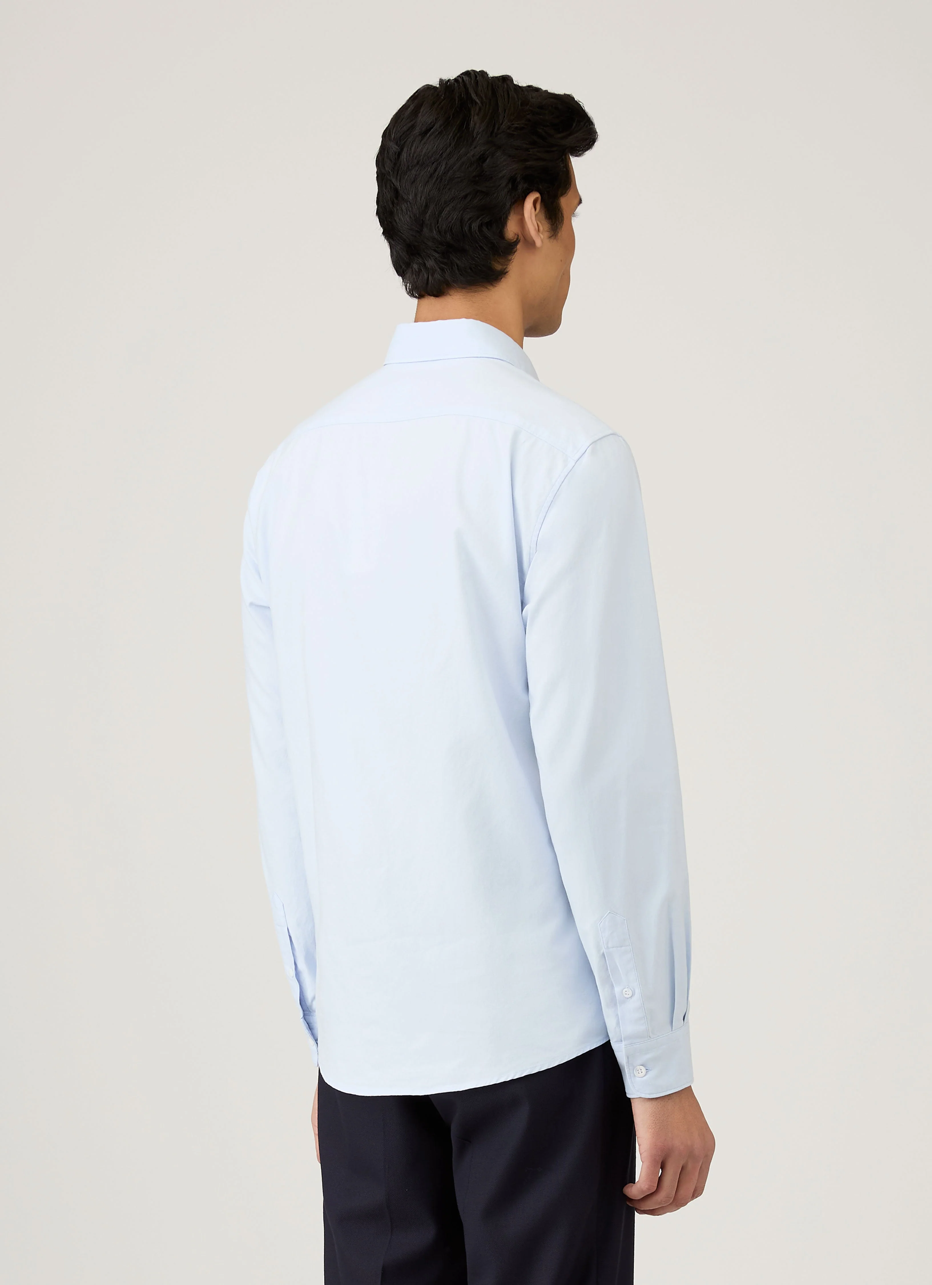 Men's Oxford Shirt in Light Blue - Image 5