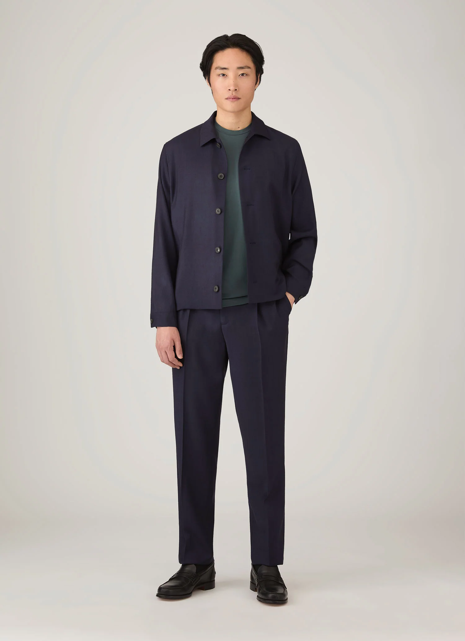 Men's Riviera Midweight T-shirt in Dark Petrol - Image 3