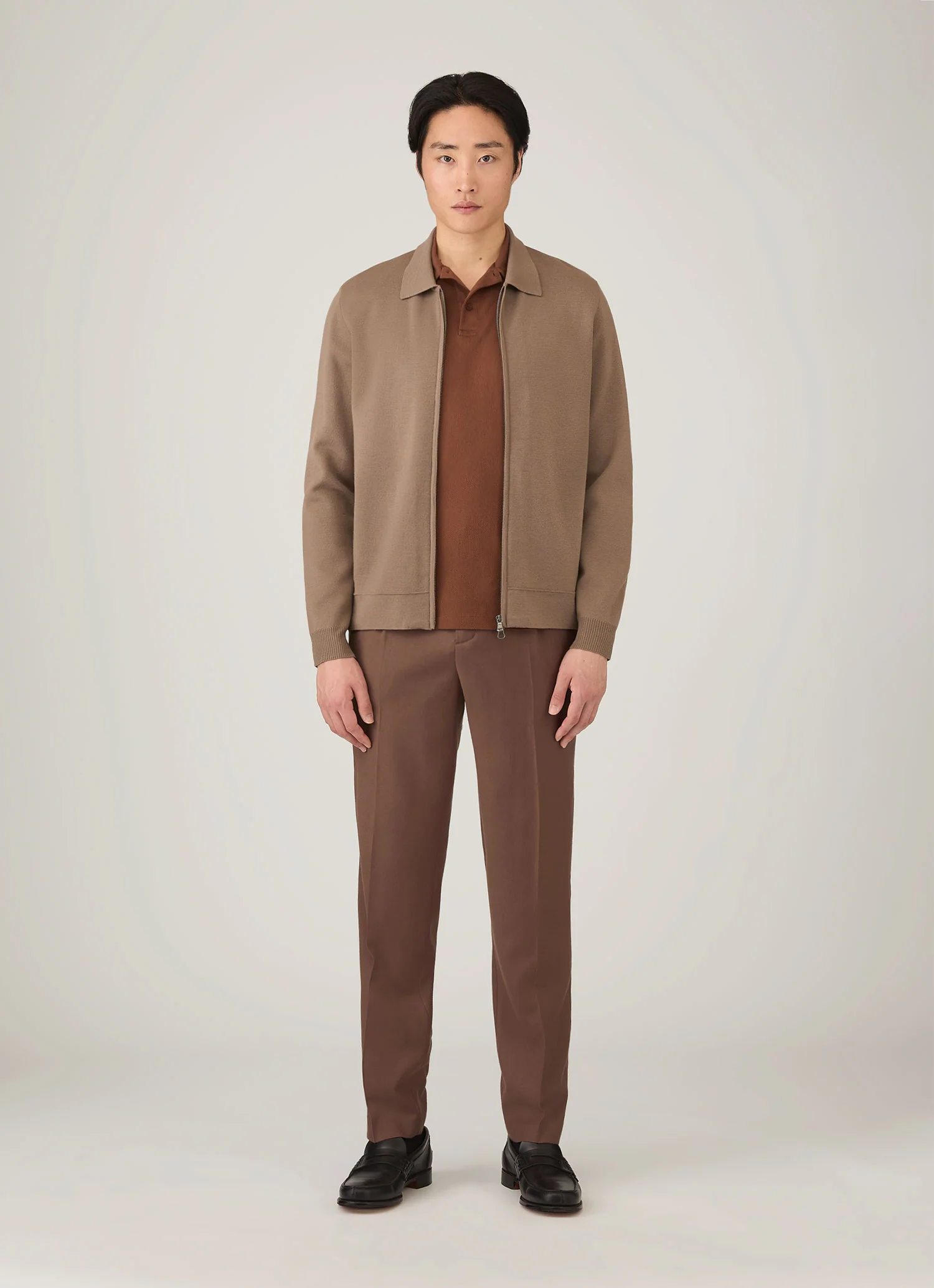 Men's Riviera Polo Shirt in Conker Brown - Image 3