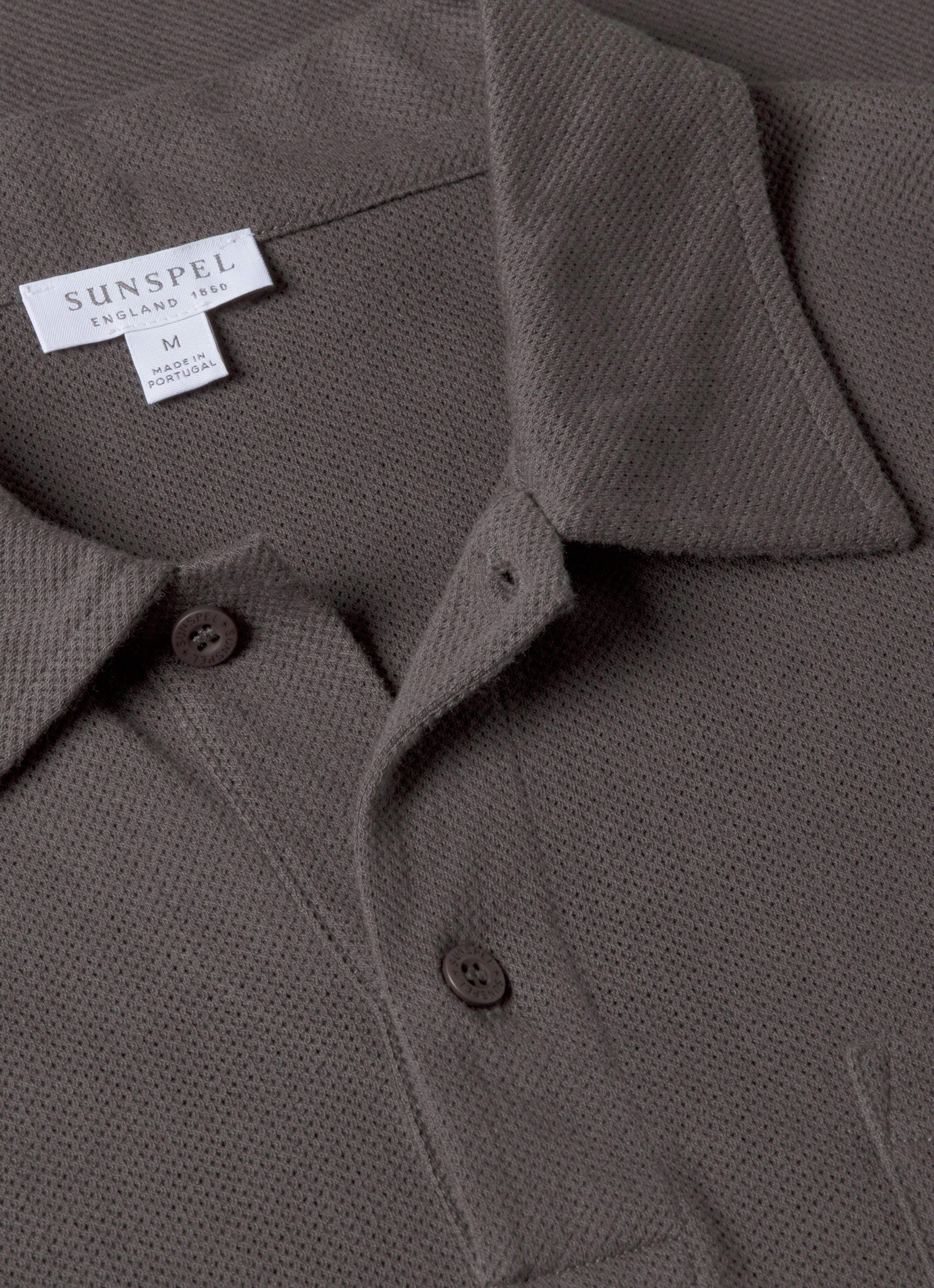 Men's Riviera Polo Shirt in Charcoal - Image 4