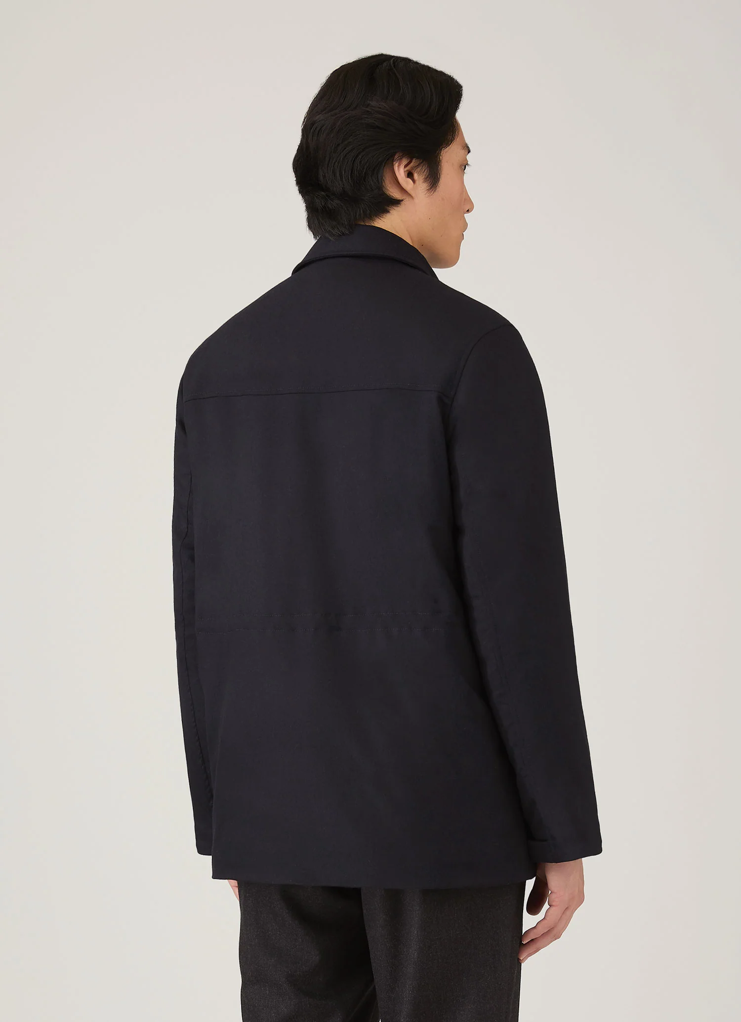 Men's Wool Cashmere Field Jacket in Navy - Image 5