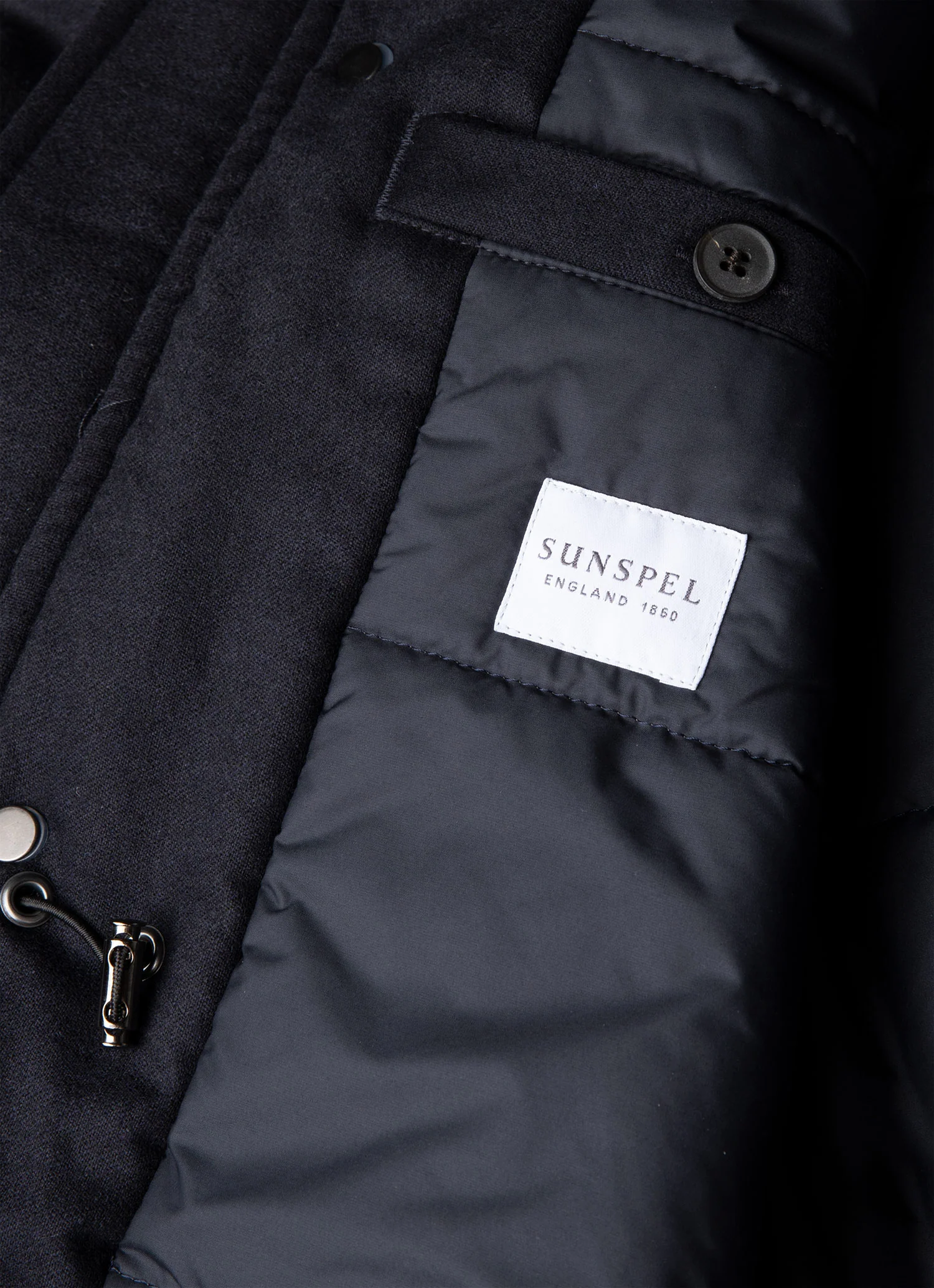 Men's Wool Cashmere Field Jacket in Navy - Image 8